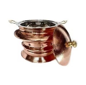 Chauffe-plats modernes de qualité supérieure avec dôme argenté et support vertical haut en acier inoxydable pour buffet - Product Image 4