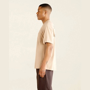 T-shirt pour homme de qualité supérieure, col rond, 100% coton, écologique, anti-rétrécissement et anti-boulochage, bio-lavé, coupe classique pour l'été - Product Image 5