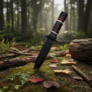 Couteau Bowie Viking artisanal en acier D2 de qualité industrielle, manche ergonomique en bois de rose de qualité supérieure |   Comprend du cuir durable OEM - Product Image 3