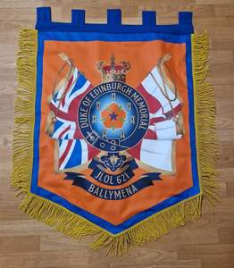 Bannière de la loge JOHN KNOX ORANGE & PURPLE EDINBURGH LOYAL ORANGE LODGE DISTRICT NO.5, bannières brodées - Product Image 5
