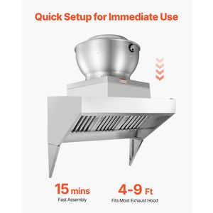 Ventilatore da Cucina Commerciale 2109 CFM, Cappa Aspirante per Ristoranti 0.75HP 560W a Trasmissione Diretta per Ventilazione Food Truck ad Alta Efficienza - Product Image 5