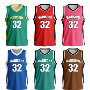 Camiseta de Baloncesto Deportiva Personalizada al por Mayor, 100% Poliéster, Camiseta Retro Sublimada, Chalecos, Conjuntos, Unisex, Tallas Grandes - Product Image 3