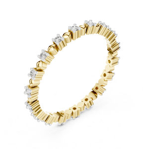 Bague en or blanc 14 carats avec diamant rond cultivé en laboratoire pour femmes |   Vêtements de soirée |   Nouveau diamant cultivé - Product Image 5