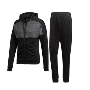 Ensemble de survêtement athlétique 2 pièces pour homme automne-hiver, jogging, survêtement zippé, design bicolore, velours 100% coton, séchage rapide - Product Image 1