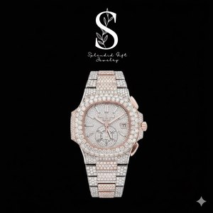 Reloj de Pulsera con Diamantes de Imitación Moissanite, Estilo Hip Hop para Hombre, a Precio de Mayoreo - Product Image 1