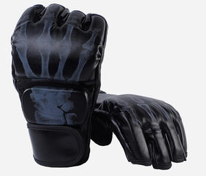 ถุงมือ MMA แบบครึ่งนิ้ว หนัง PU พิมพ์ลายแบบ Sublimation ปิดด้วยเวลโคร สำหรับศิลปะการต่อสู้และฝึกซ้อม เหมาะสำหรับผู้ใหญ่ อายุ 14 ปีขึ้นไป - Product Image 1