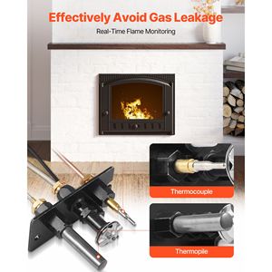 Kit di Assemblaggio Pilota per Gas Naturale OE 69L17 904405 J4117 108084-02, Ricambio Accensione Caminetto per Caminetti a Gas Naturale - Product Image 5