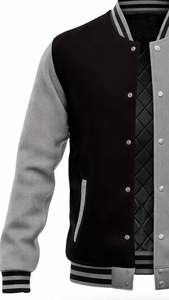 Veste de baseball à manches longues avec logo personnalisé, entièrement personnalisable, faible MOQ, vestes bomber de sport personnalisées - Product Image 5