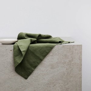 Serviettes carrées en coton bio, style bohème, faites à la main, teintes unies, tailles personnalisables, réutilisables, lavables en machine, vente en gros - Product Image 1
