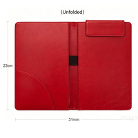 Porte-ordres personnalisé en cuir PU et tissu de lin, avec impression en relief, pour café, bar, hôtel, restaurant, et pince à billets pour serveur V-ding