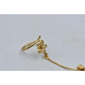 Traditional Latest trending handmade <b>antique</b> goldplated brass flower design hathfool for women and girls - Product Image 3