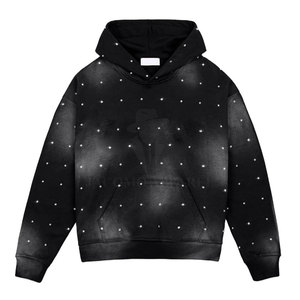 Ensemble de survêtement deux pièces en strass pour homme avec sweat à capuche et pantalon à poches latérales pour un style quotidien - Product Image 2