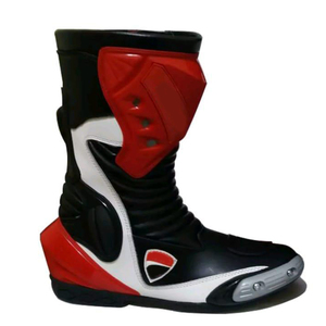 Men's <b>Black</b> White Yellow Plus Size Flame-Retardant Leather Sportswear Motorcycle <b>Boots</b> Breathable Anti-UV Quick Dry All Seasons - Product Image 3