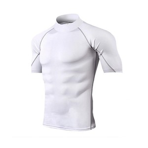Chemises de sport à manches longues pour hommes, personnalisées avec logo imprimé par transfert thermique, séchage rapide, vente en gros, simples, pour Jiu Jitsu, fitness, natation, MMA, Rashguard Bji - Product Image 3
