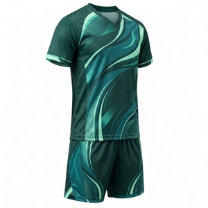 Camisetas y pantalones cortos de voleibol hechos con tela de secado rápido, costuras cómodas e impresión personalizada para jugadores energéticos. - Product Image 5