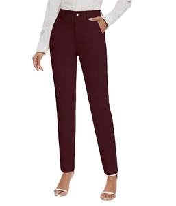 Pantalons de costume pour femmes, coupe droite, extensible, avec poches, pour le travail, décontractés, fabriqués au Bangladesh, neufs - Product Image 1