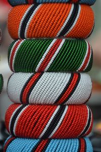 Conjunto de brazaletes de cuerda de ganchillo con cuentas de vidrio verdes, pulseras tejidas a mano con patrón, decoración para el brazo para mujer, joyería étnica. - Product Image 6