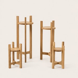 Vintage Wooden Plant Stand Set Solid Wood Flower <b>Pot</b> <b>Holder</b> Indoor/Outdoor Living Room Multi-Tier Corner Display Rack Garden - Product Image 5