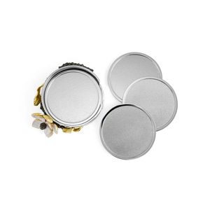 Premium Metal <b>Coaster</b> Set For Dining Tables Stylish Beverage Protection With Durable Decorative Finish Design - Product Image 3
