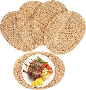 Salvamanteles Redondo de Jacinto de Agua, Estilo Nórdico Natural, Hecho a Mano, Tejido, para Mesa de Comedor, Venta al por Mayor, Directo de Fábrica - Product Image 6