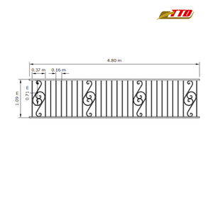 Premium Custom Wrought <b>Iron</b> Balcony Railings With Handcrafted Design, Heavy-Duty Construction And Lasting Outdoor Safety - Product Image 1