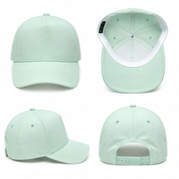 Gorra de Béisbol Verde Menta con Logotipo Personalizado al por Mayor, Gorra Casual Ajustable de 5 Paneles de Algodón, Color Sólido, para Primavera y Verano, Multicolor