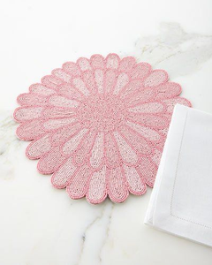 Embroidery Seed <b>Beaded</b> <b>Placemat</b> Handmade <b>Beaded</b> Sequined <b>Placemat</b> From India Handmade <b>Placemat</b> - Product Image 3