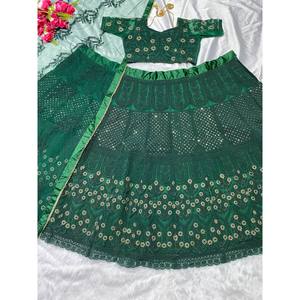 Lehenga choli ชุดใส่ทำงานปาร์ตี้มีขอบแนวแฟนซี - Product Image 3