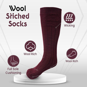 Custom Wholesale Scottish Highland Kilt Hose <b>Socks</b> Men's Traditional <b>Wool</b> Blend <b>Long</b> <b>Socks</b> Soft Ribbed Comfortable Fit - Product Image 6