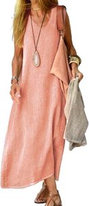 <b>Plus</b> <b>Size</b> <b>Linen</b> Maxi Dresssummerlinen flax naturalEverydaywearLinen DressLongMaxi SleevLooseLinen DressFlowy Maxi <b>Dress</b> Beach - Product Image 2