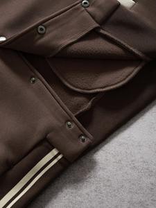 Veste varsity premium pour homme et femme, style streetwear, avec patchwork brodé, appliqué, logo en chenille, manteau en polaire chaud pour l'hiver - Product Image 5