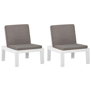 ชุดเก้าอี้พักผ่อนในสวนสีขาวแอนทราไซต์ 2 ตัว - Product Image 2