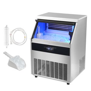Macchina per il ghiaccio commerciale da cucina a armadio, produzione 330 libbre/24H, 126 cubetti di ghiaccio in 12-15 minuti, produzione ghiaccio 88 libbre - Product Image 1
