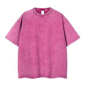 T-shirt décontracté vintage gris surdimensionné à manches courtes et col rond pour homme, 100 % coton jersey tricoté 230g, anti-plis - Product Image 1