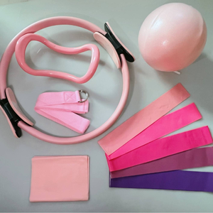 Kit de fitness portable 13 pièces pour <span class=keywords><strong>yoga</strong></span> et Pilates, équipement d'exercice à domicile avec sac de rangement, ensemble d'entraînement pour débutants 11 pièces, salle de sport à domicile - Product Image 1