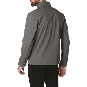 Chaqueta de Forro Polar con Cuello Alto para Hombre, Color Gris, Cortavientos, con Cierre, para Invierno, Ajuste Regular, Informal, de Color Sólido, Abrigo Cálido para Exteriores - Product Image 5