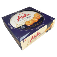 Biscuits croustillants à la crème au beurre ATELA 320g, goût sucré, boîte en métal bleue du Vietnam, biscuits en gros, fournisseur