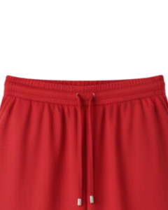 Pantalones Deportivos Anchos Rojos Brillantes para Mujer, Cintura Elástica con Cordón, Pantalones Casuales Holgados, Fabricante OEM, Suministro al por Mayor - Product Image 4