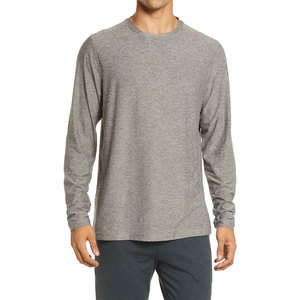 T-shirt classique à manches longues pour homme ODM, en coton, séchage rapide, respirant, couleur unie, 100% coton polyester, t-shirt oversize à col rond - Product Image 5