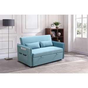 MEGA Modern Adjustable Pull Out <b>Sofa</b> <b>Bed</b> with 2 Side Pockets and 2 Pillows Home <b>Office</b> Lounge Chair - Product Image 1