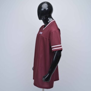 เสื้อฟุตบอลคอกลมสีแดงเลือดหมูสำหรับผู้ชาย คุณภาพสูง แบบสั่งทำพิเศษ แขนสั้น ระบายอากาศได้ดี ผลิตจากโพลีเอสเตอร์ ทรงปกติ สีพื้น ชุดกีฬา - Product Image 4