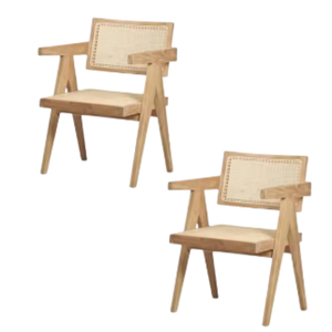Chaises de salle à manger pour la maison et l'hôtel, chaises de jardin en teck avec combinaison rotin, mobilier de salle à manger pour la maison - Product Image 2