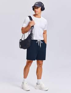 Pantalones Cortos Clásicos Cómodos para Hombre, 100% Algodón, Resistentes al Viento, de Secado Rápido, Transpirables, Hasta la Rodilla, con Cierre de Cordón, Casuales, para Verano, Playa y Deportes - Product Image 3