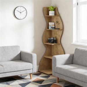 <b>Corner</b> Bookshelf Elegant Display Rack for Home or Office Bookcases & Bookshelves - Product Image 2