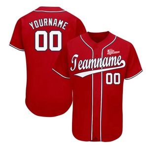 Camisetas de Béisbol de Color Sólido Hechas con Tela de Malla 100% Poliéster con Nombre y Número Personalizados, Ropa Deportiva Personalizada - Product Image 1