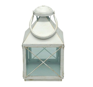 Classic Square shaped White Finished Eco-Friendly Metal Home Decorative Hanging Candle Lantern for Outdoor & Indoor - Product Image 2