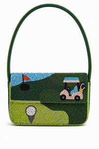 Sac à bandoulière de luxe fait main en perles de verre pour femme, sac à main de sport de créateur, personnalisable OEM ODM, vente en gros - Product Image 1