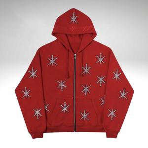 Conjunto Deportivo de 2 Piezas para Hombre y Mujer, con Pedrería, Logotipo Estampado con Efecto Desgastado, Conjuntos Deportivos de Alta Calidad para Adultos - Product Image 1