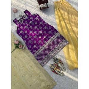 Hermoso Conjunto de Top, Pantalón Plazzo y Dupatta, Atuendo Étnico Elegante para Mujer, Ropa de Fiesta, Invitada de Boda, Moda Tradicional - Product Image 5