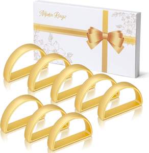 Juego de Servilleteros de Lujo en Oro, Elegantes Porta Servilletas Metálicos para Decoración de Mesa de Boda, Fiestas, Hoteles y Cenas de Gala - Product Image 2